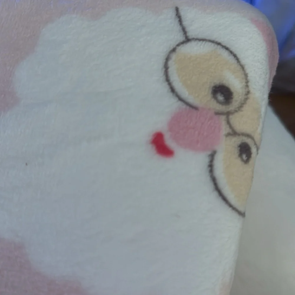 Rachel Roy Pink Gingerbread & Santa Blanket